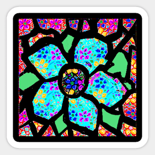 Flowers,Pop art,Pattern by LowEndGraphics Sticker